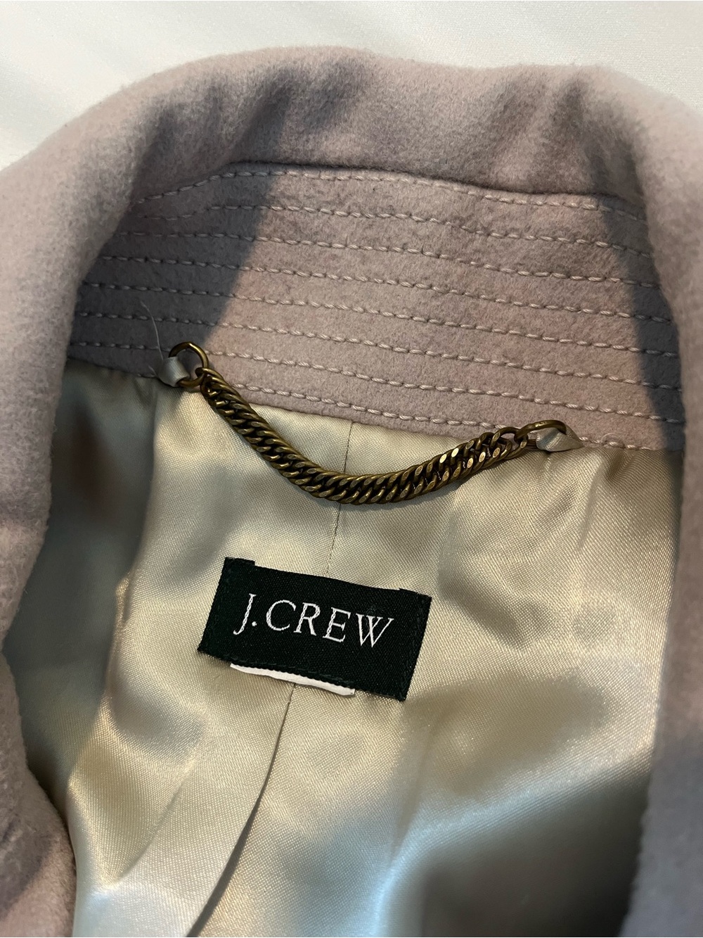 J. Crew Women's Double-Breasted Pea Coat in Light Taupe - Picture 9 of 15